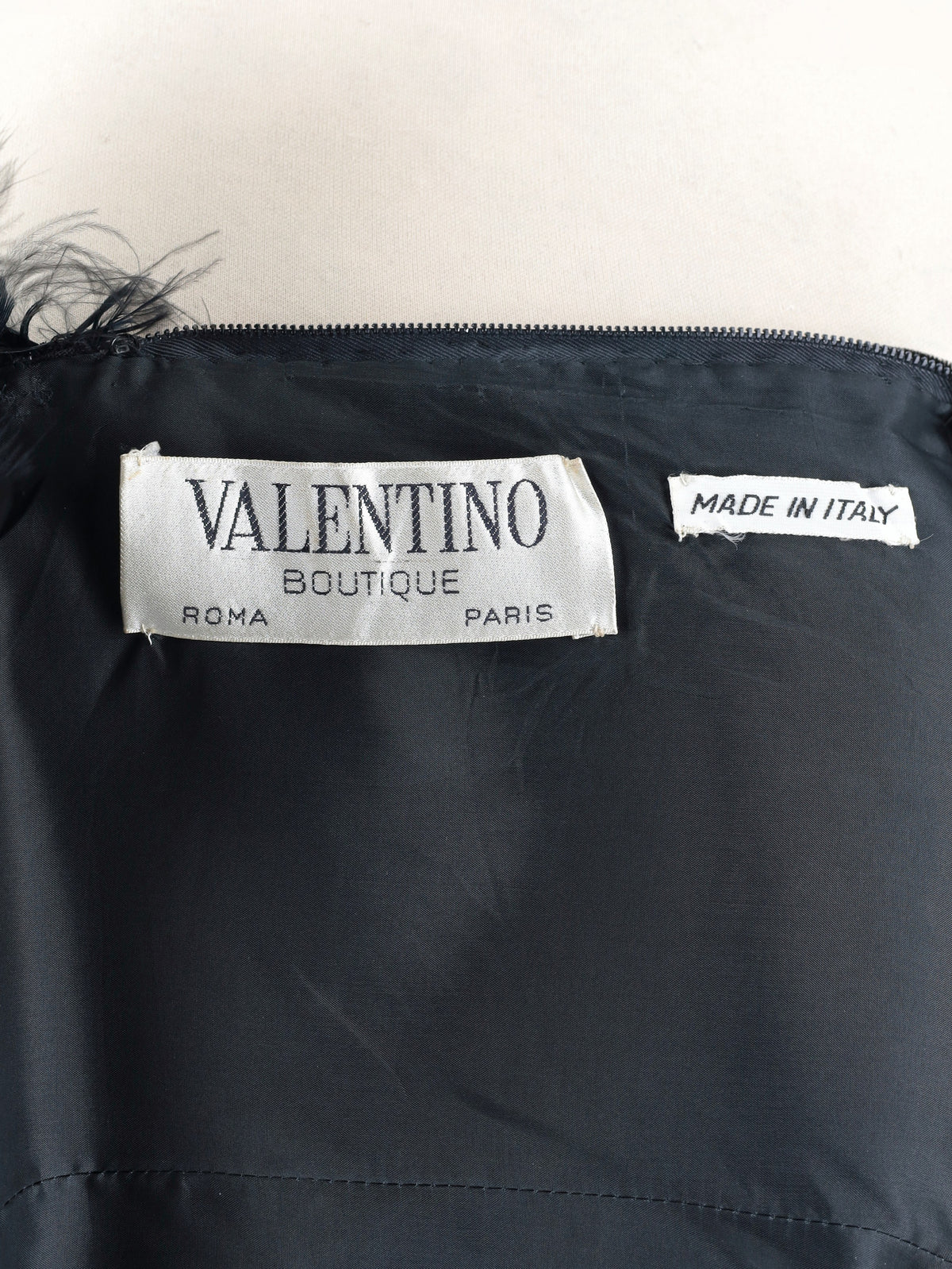 Valentino Boutique - Velvet Mini Dress with Feather Details MZ1902457  Valentino 