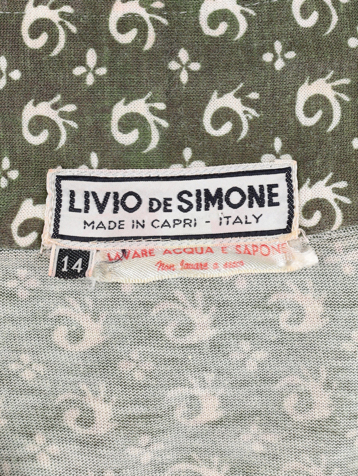 Livio De Simone - Made in Capri, Italy 1970s Dress Z101456  De Simone 