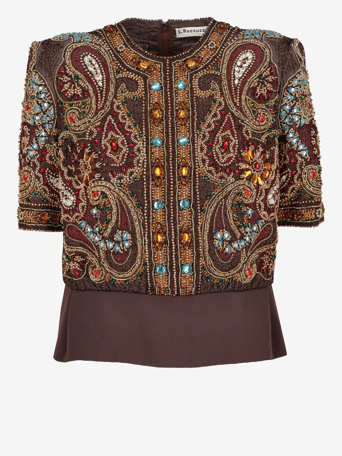 S. Raccuzzi Embellished Paisley Evening Jacket MZ1914098  Sofia Roccuzzo 