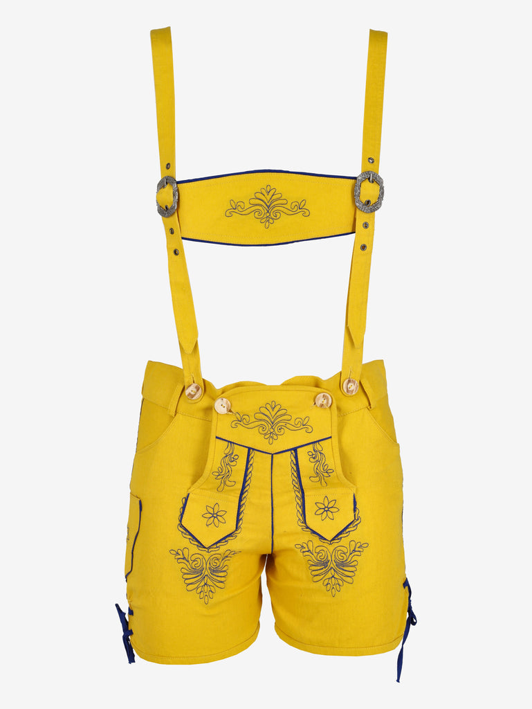 Yellow Cotton Lederhosen MZ1902474  Vintage 