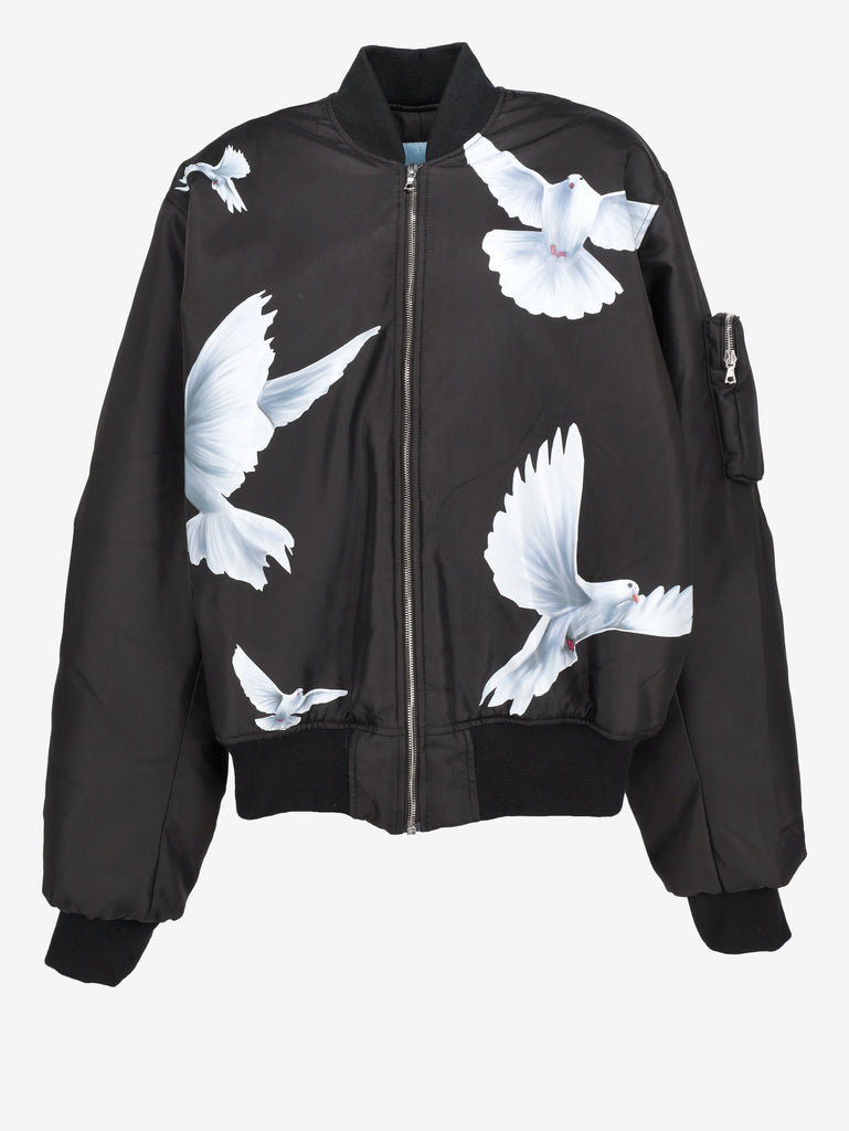 3.Paradis Freedom Doves MA-1 Bomber Jacket RU21726.18  Vintage 