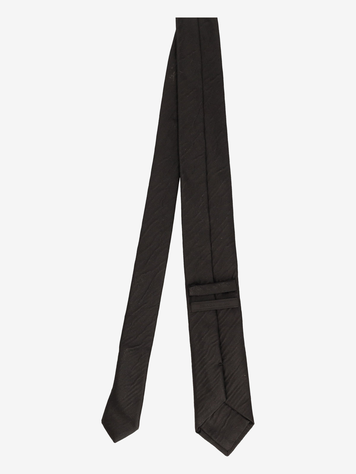 Prada Black Silk and Cotton Textured Tie MU260922.68  Prada 