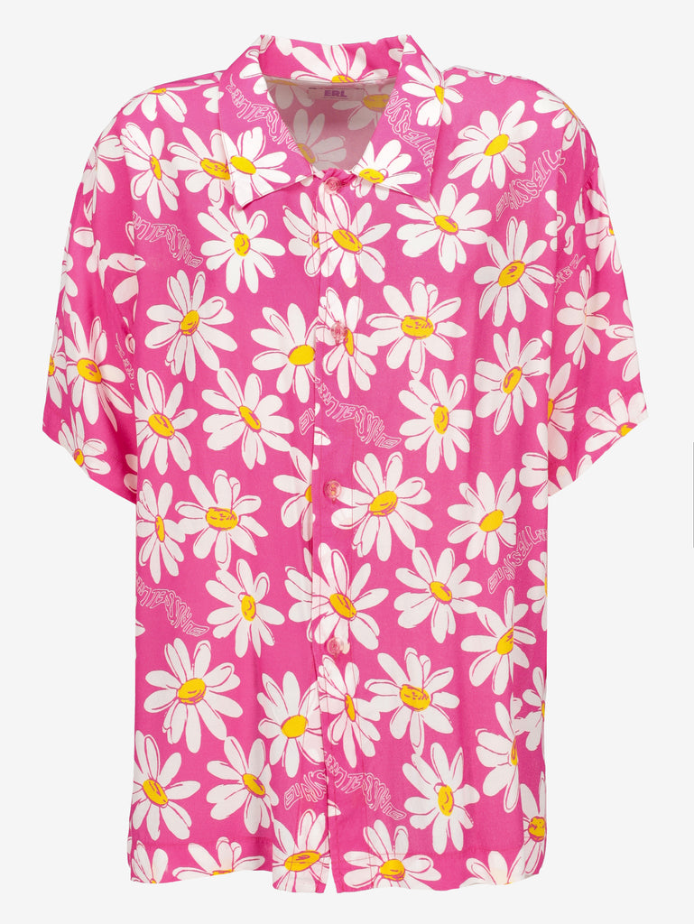 Vintage Fuchsia Daisy Print Shirt MU260922.33  Erl 