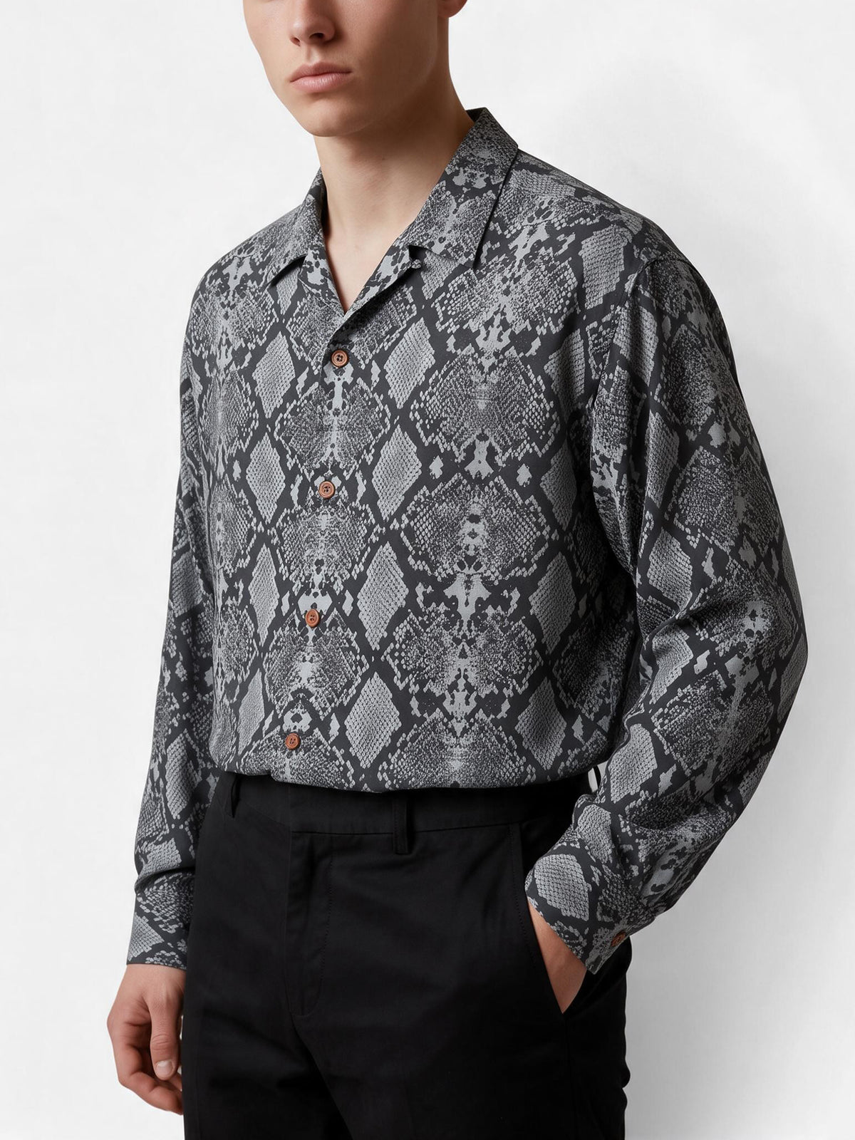 Guilty Parties All-Over Python Print Shirt MU260922.39  Guilty parties 