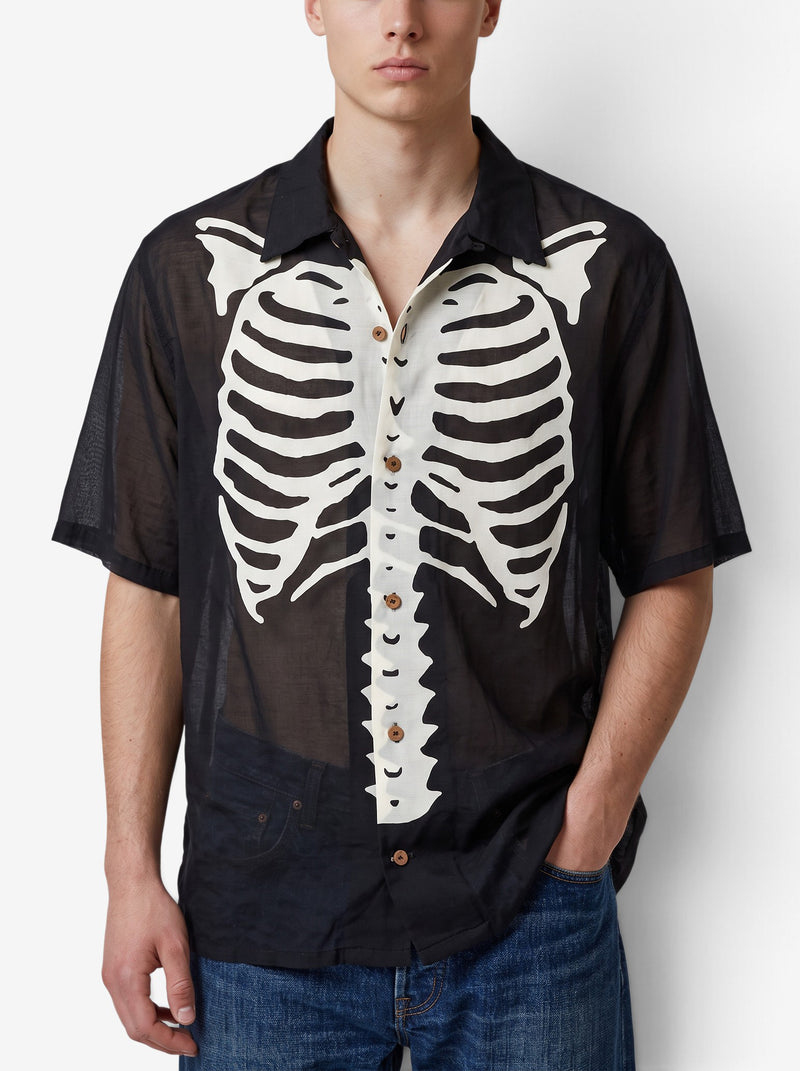 KAPITAL Skeleton Print Short-Sleeve Shirt MU260922.34  Kapital 