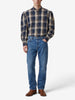 KAPITAL Blue Tartan Puff-Sleeve Cotton Shirt MU260922.36  Kapital 