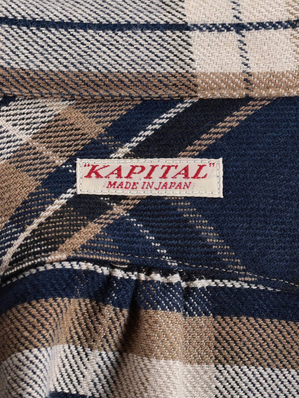 KAPITAL Blue Tartan Puff-Sleeve Cotton Shirt MU260922.36  Kapital 