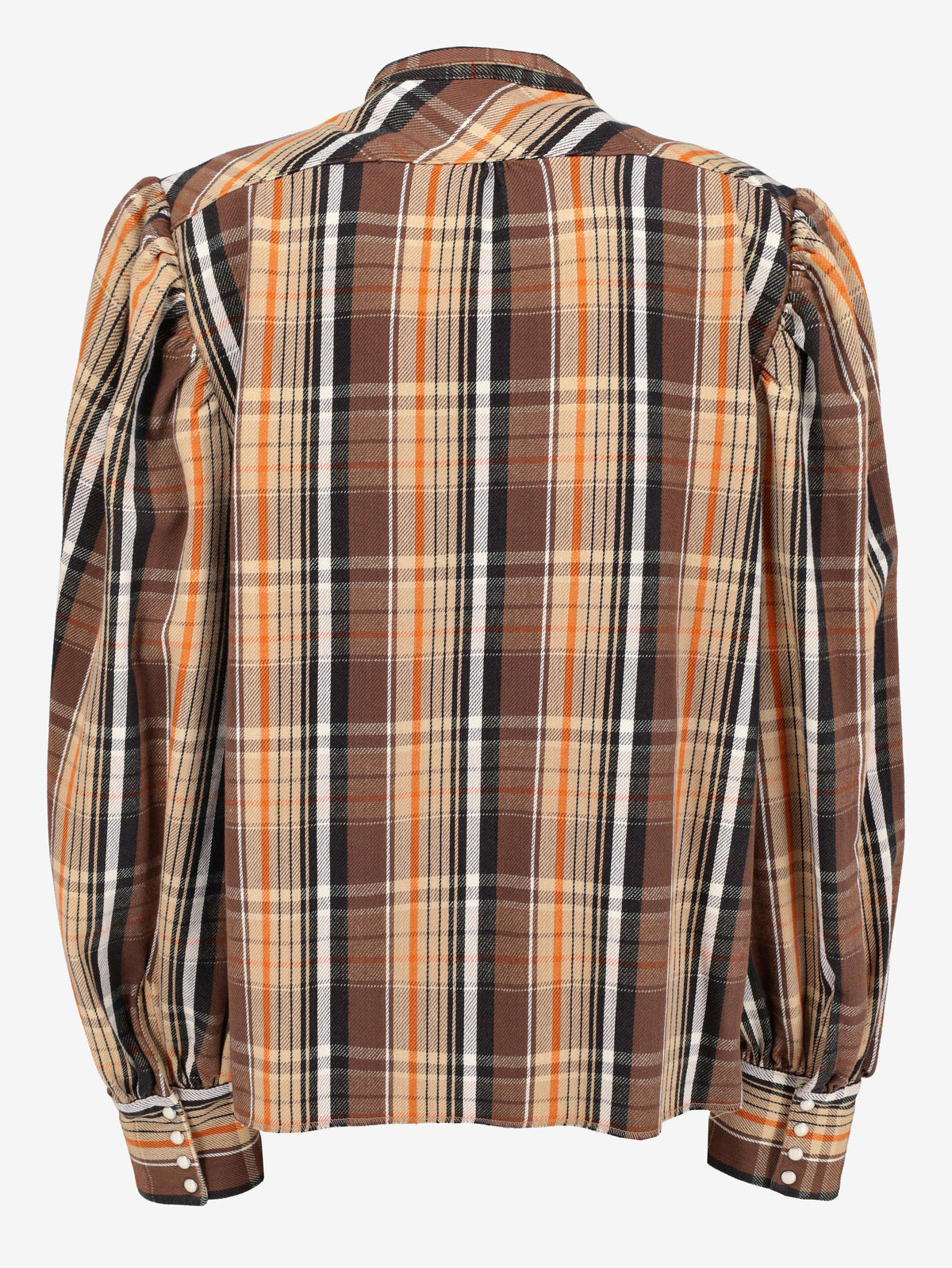 KAPITAL Tartan Puff-Sleeve Cotton Shirt MU260922.37  Kapital 