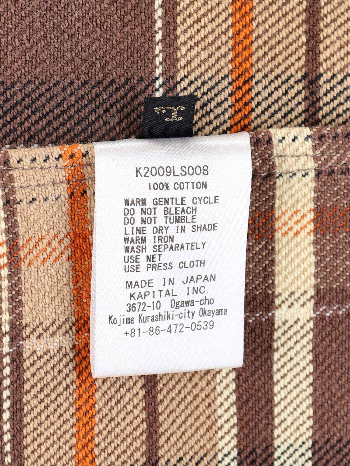 KAPITAL Tartan Puff-Sleeve Cotton Shirt MU260922.37  Kapital 