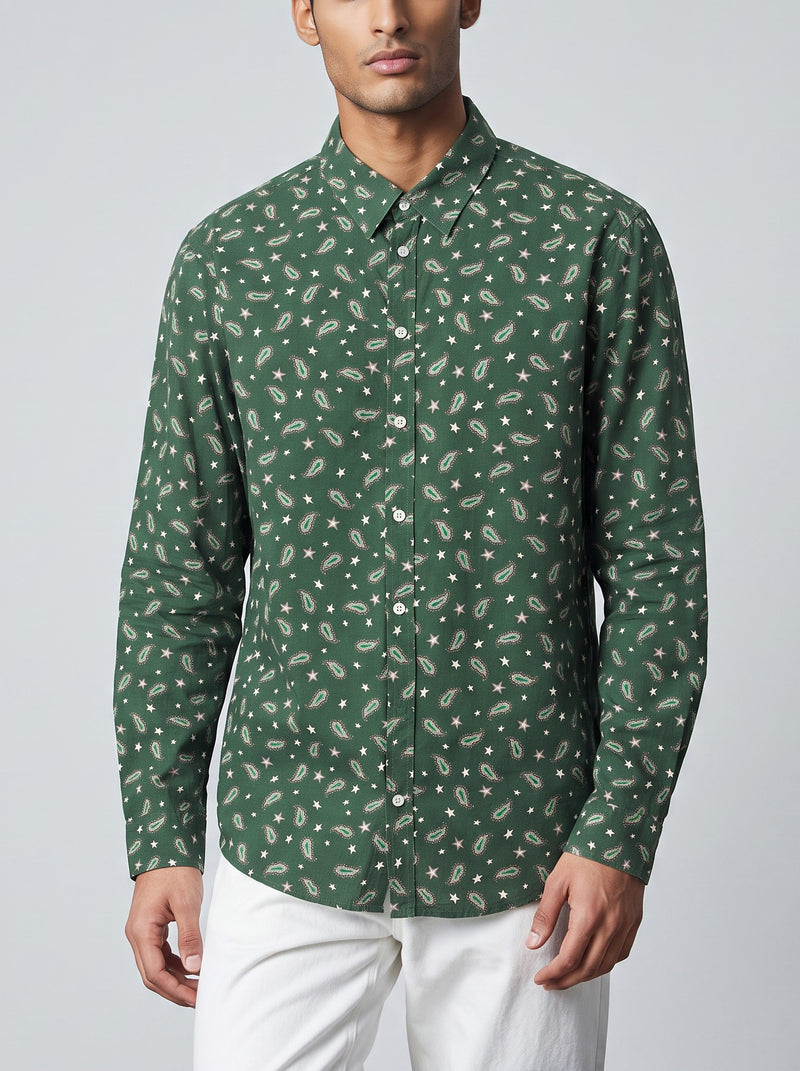 MSGM Fall/Winter 2015 Star Print Cotton Shirt RU21726.45  MSGM 