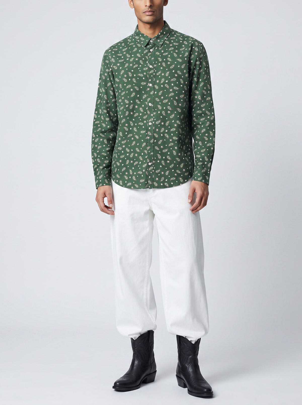 MSGM Fall/Winter 2015 Star Print Cotton Shirt RU21726.45  MSGM 