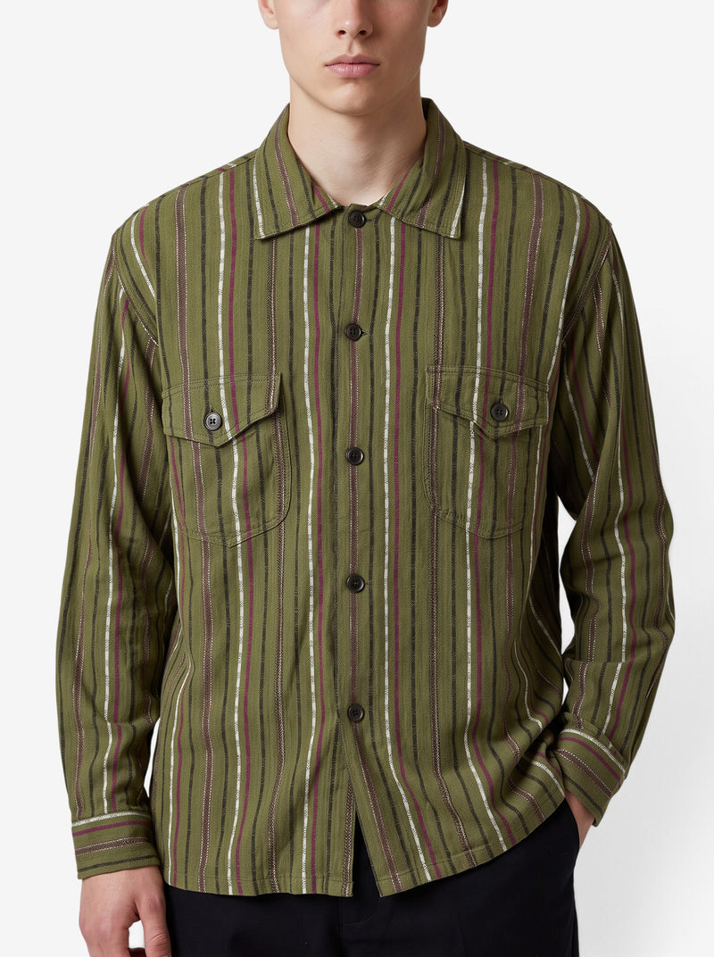 South2 West8 Oversized Striped Rayon Shirt MU260922.38  South2 west8 