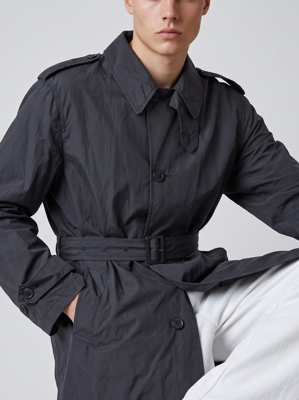 Stone Island Lightweight Belted Raincoat RU21726.21  Stone island 
