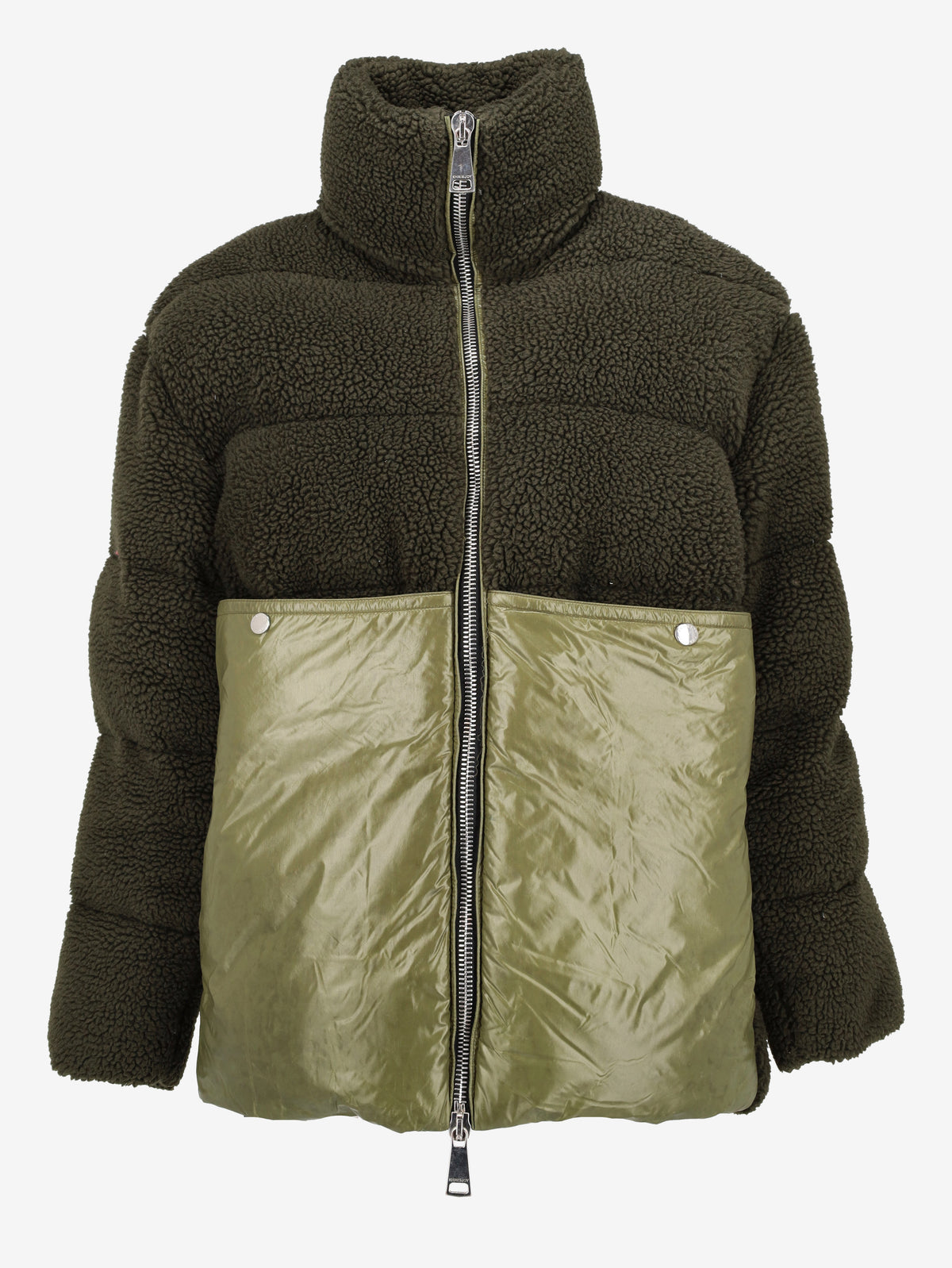 Khrisjoy Oversized Teddy-Trim Puffer Jacket RU21726.54  Vintage 