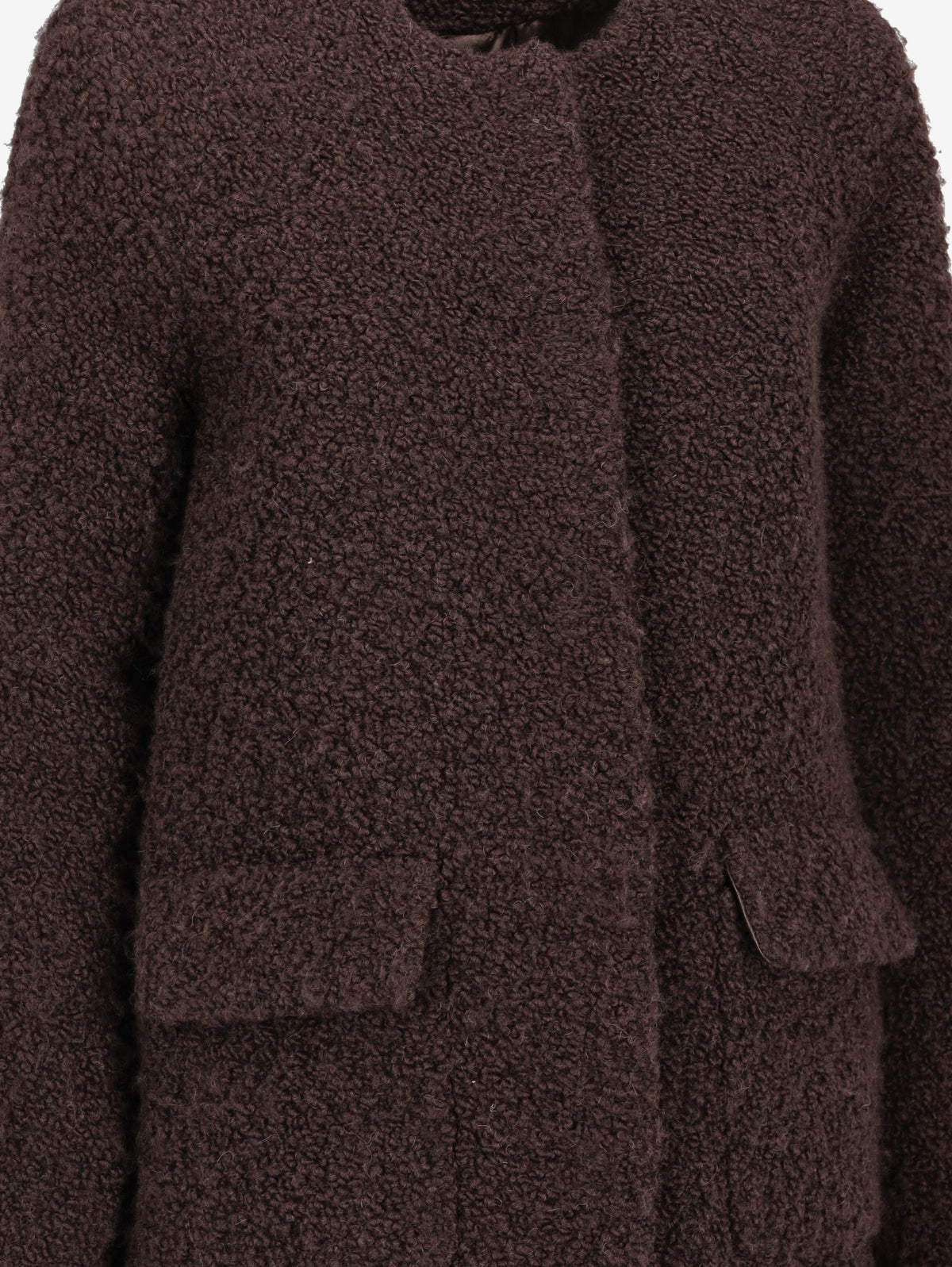 Agnona Coat in Brown Shearling CVM25.14.93  Agnona 
