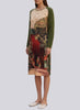 Alberta Ferretti Longsleeve Dress in Wool and Cotton Blend CVM26.6.62  Alberta Ferretti 