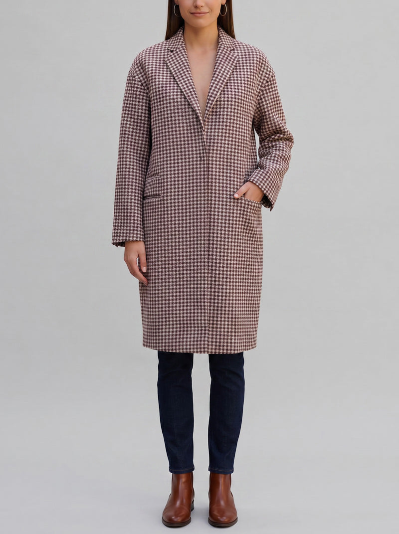 Alberto Biani Checkered Wool Coat CVM26.22.12  Vintage 