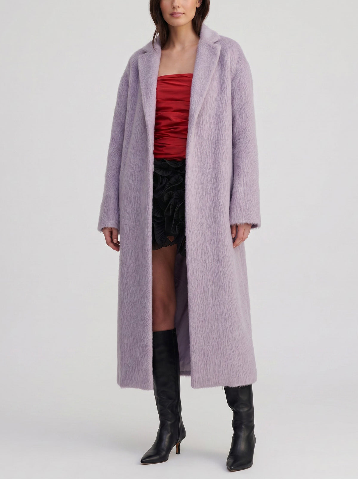 Alberto Zambelli Long Faux Fur-Effect Coat MR22526.8  Alberto zambelli 