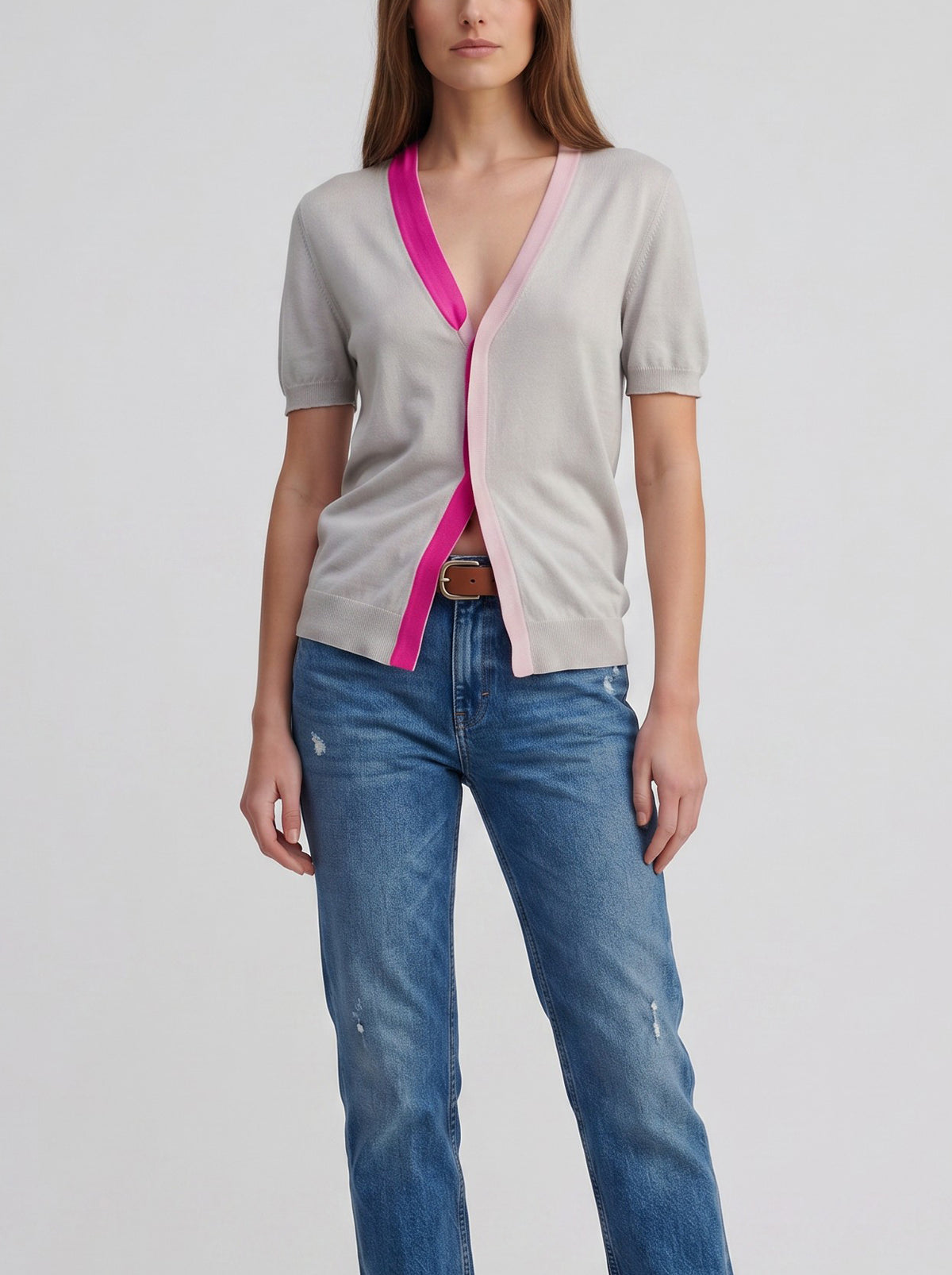 Alexander McQueen Lightweight Short-Sleeve Cardigan MR301024.46  Alexander McQueen 