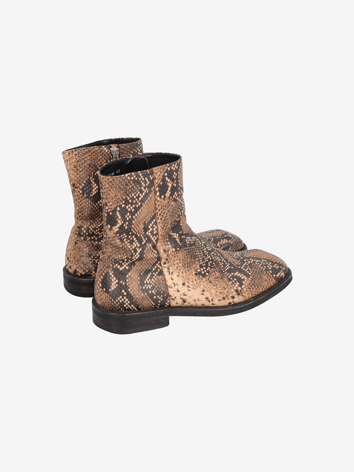 Vintage Python-Print Leather Ankle Boots W051026.7  Andersson bell 
