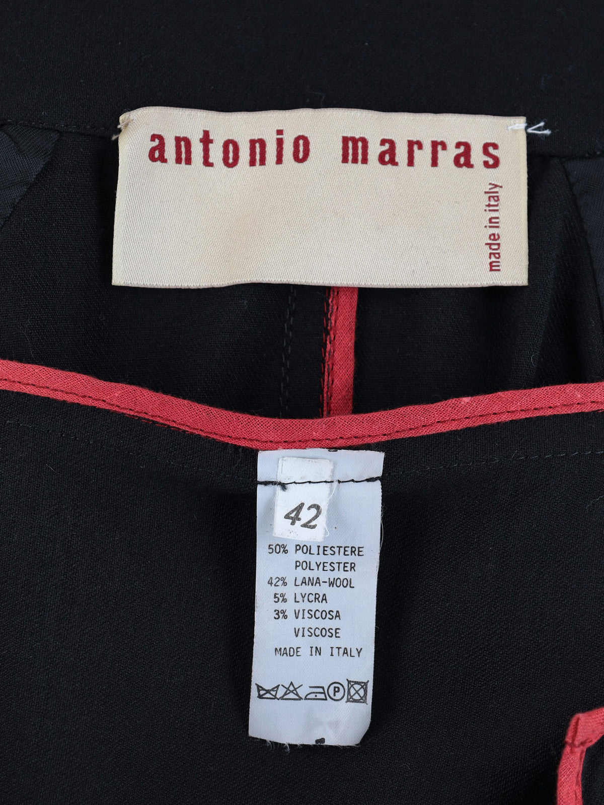 Antonio Marras Black Double-Breasted Coat W201026.1  Antonio Marras 