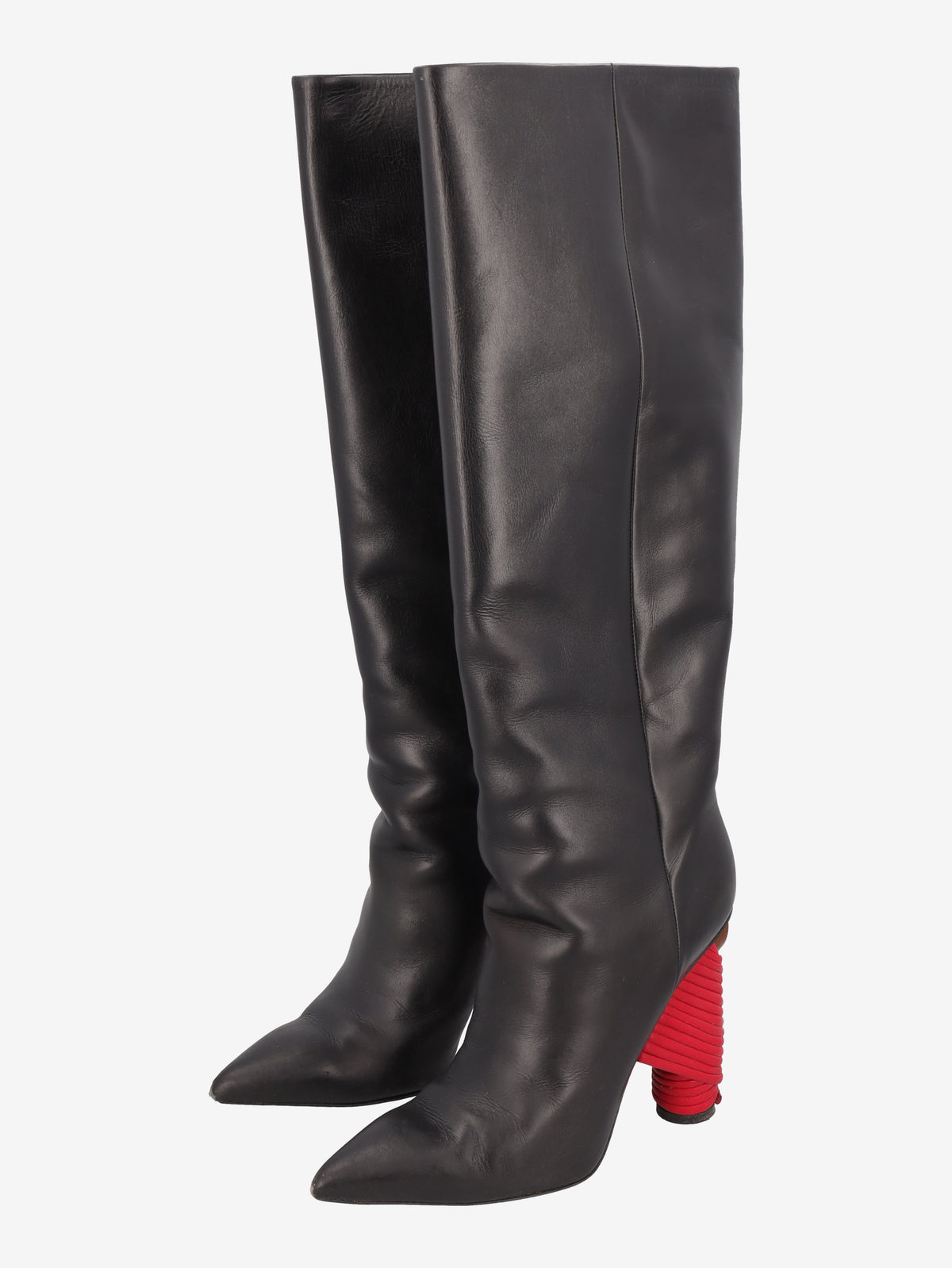 Balenciaga Pointed-Toe Boots with Red Heel Detail W29092026.9  Balenciaga 
