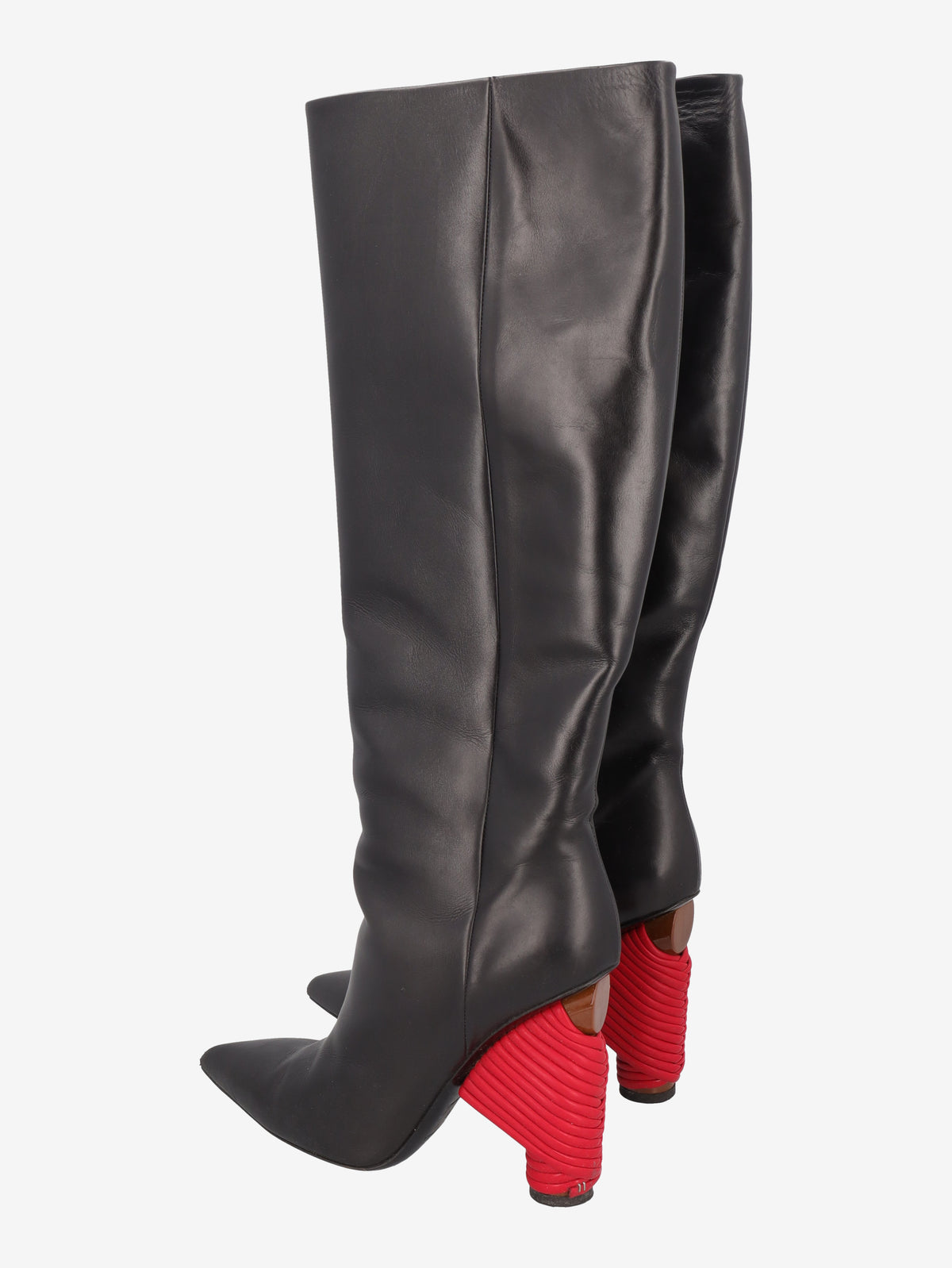 Balenciaga Pointed-Toe Boots with Red Heel Detail W29092026.9  Balenciaga 