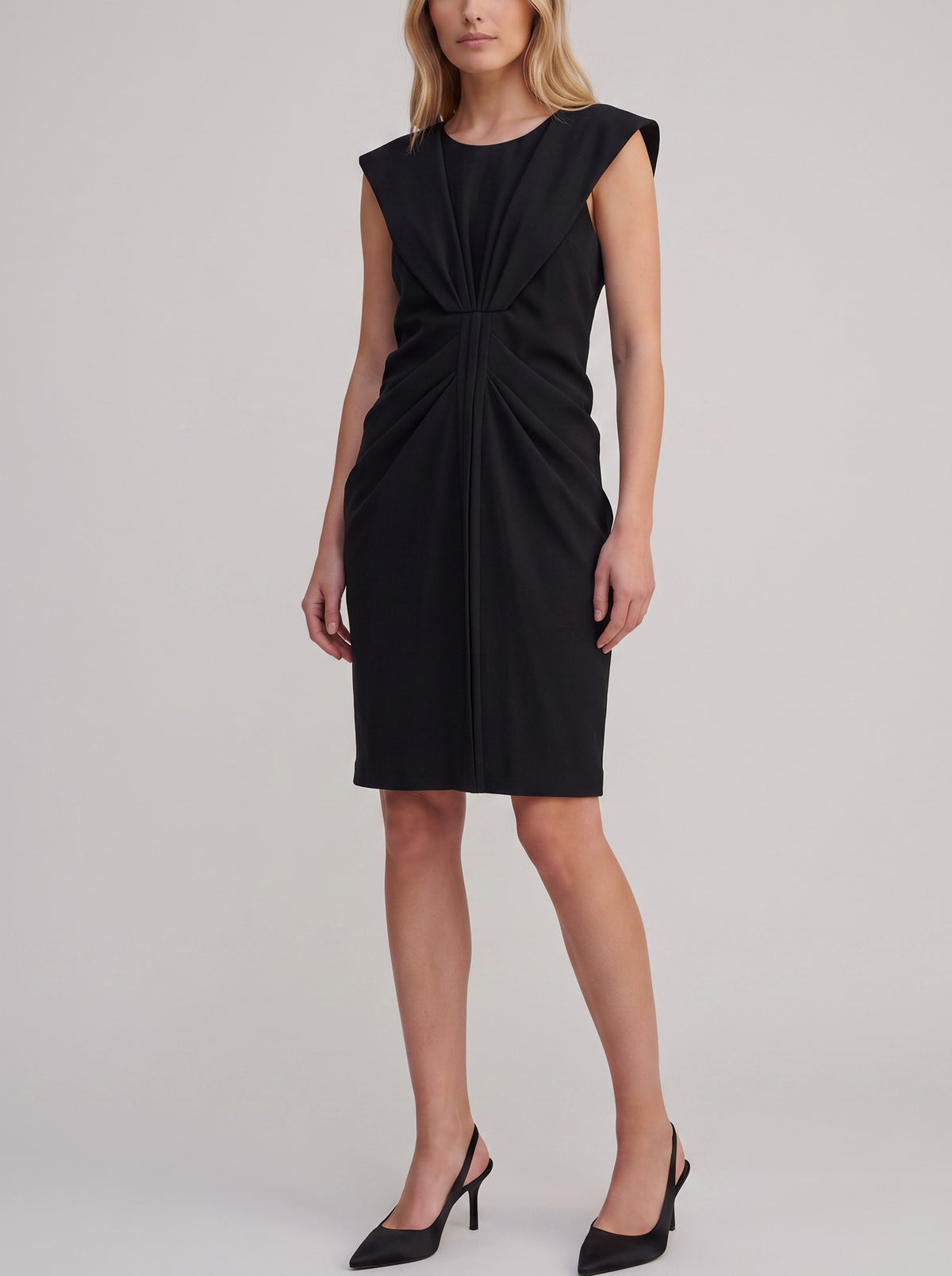 Balenciaga Black Silk Draped Midi Dress W2926.9  Balenciaga 