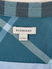 Burberry Blue Check Cotton-Blend Blouse W7926.8  Burberry 