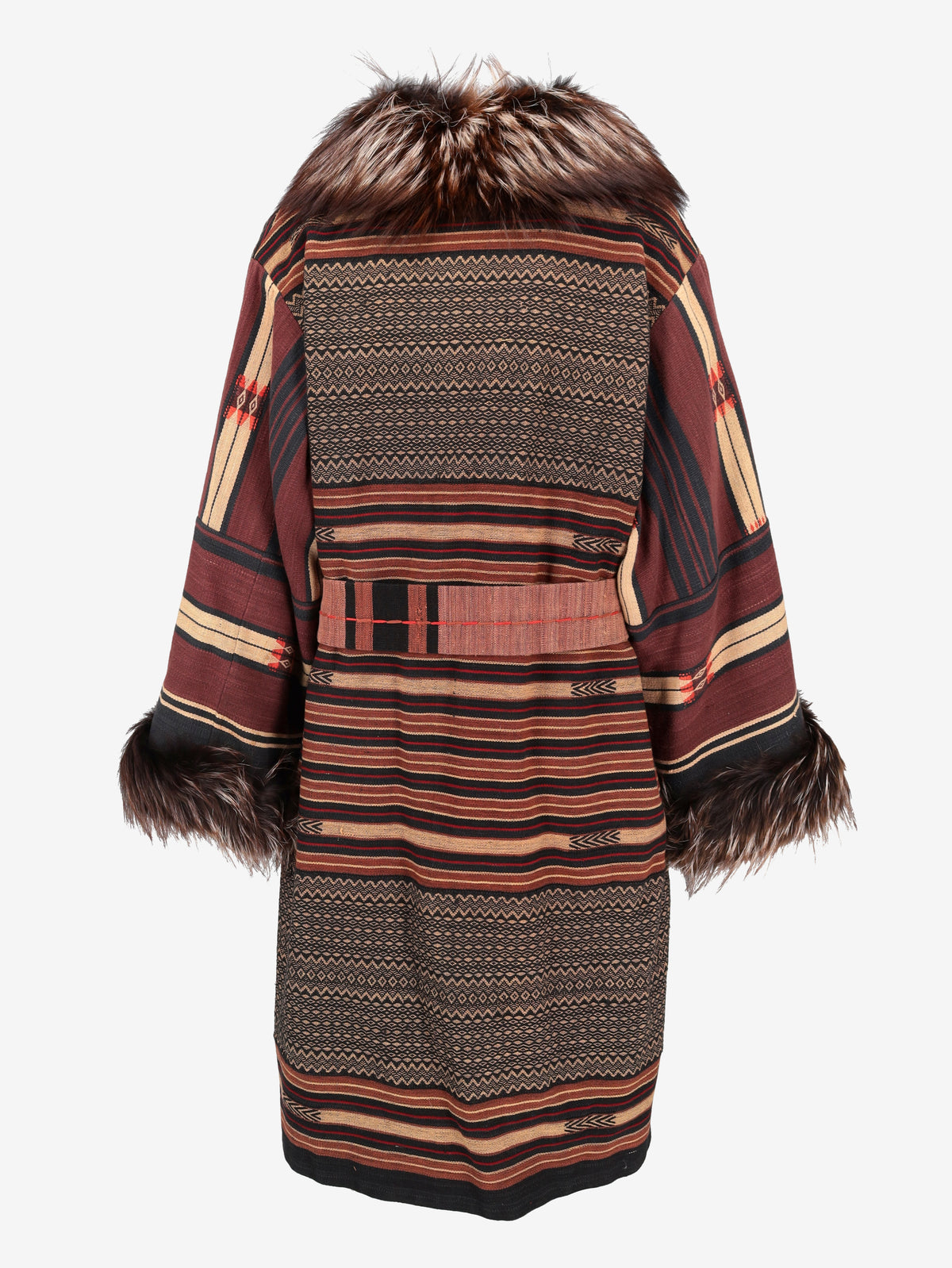 Carlo Tivoli Southwestern-Inspired Woven Coat CVM26.22.69  Vintage 