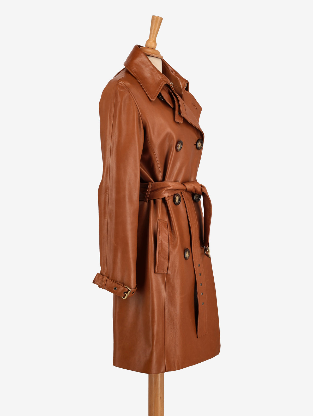 Celine Leather Trench Coat MR161024.19  Celine 