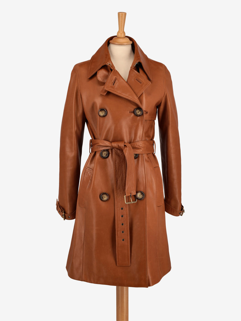 Celine Leather Trench Coat MR161024.19  Celine 