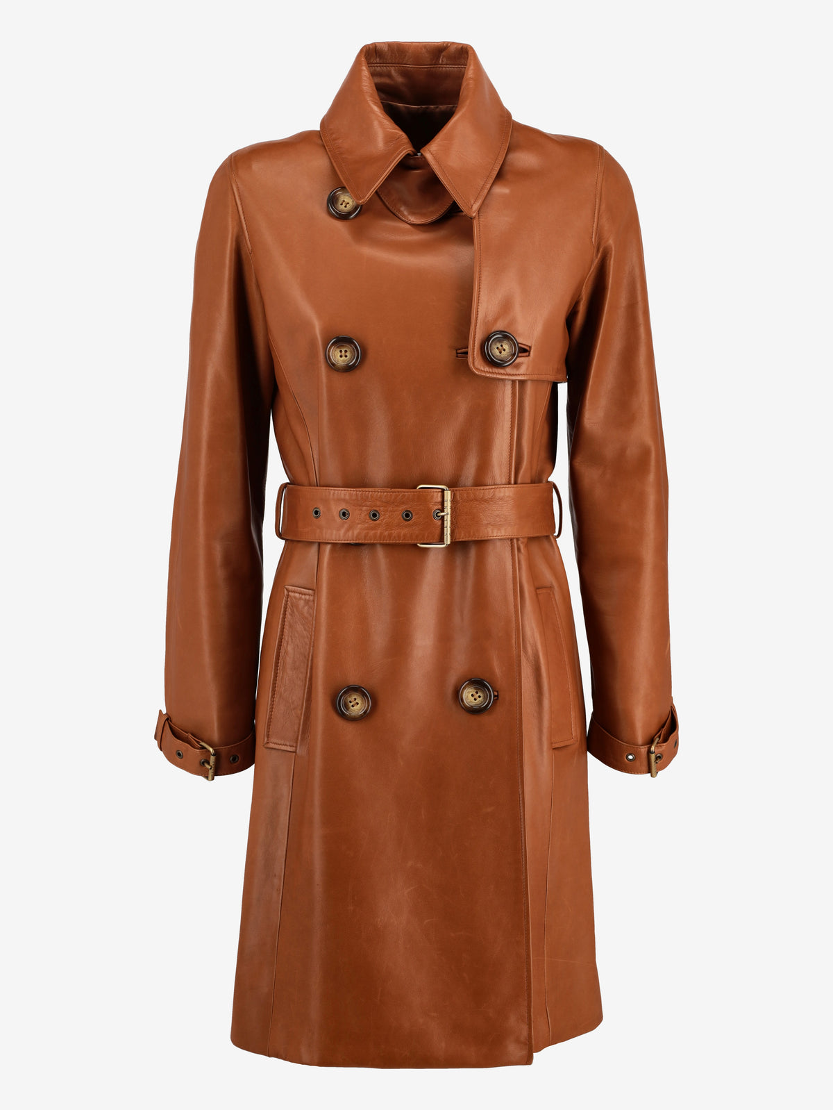Celine Leather Trench Coat MR161024.19  Celine 