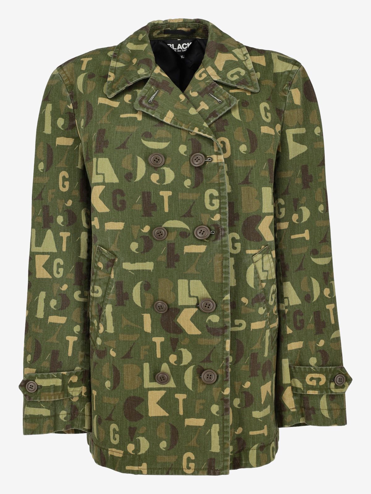 Comme des Garçons Letter Pattern Double-Breasted Jacket W051026.5  Comme des Garçons 