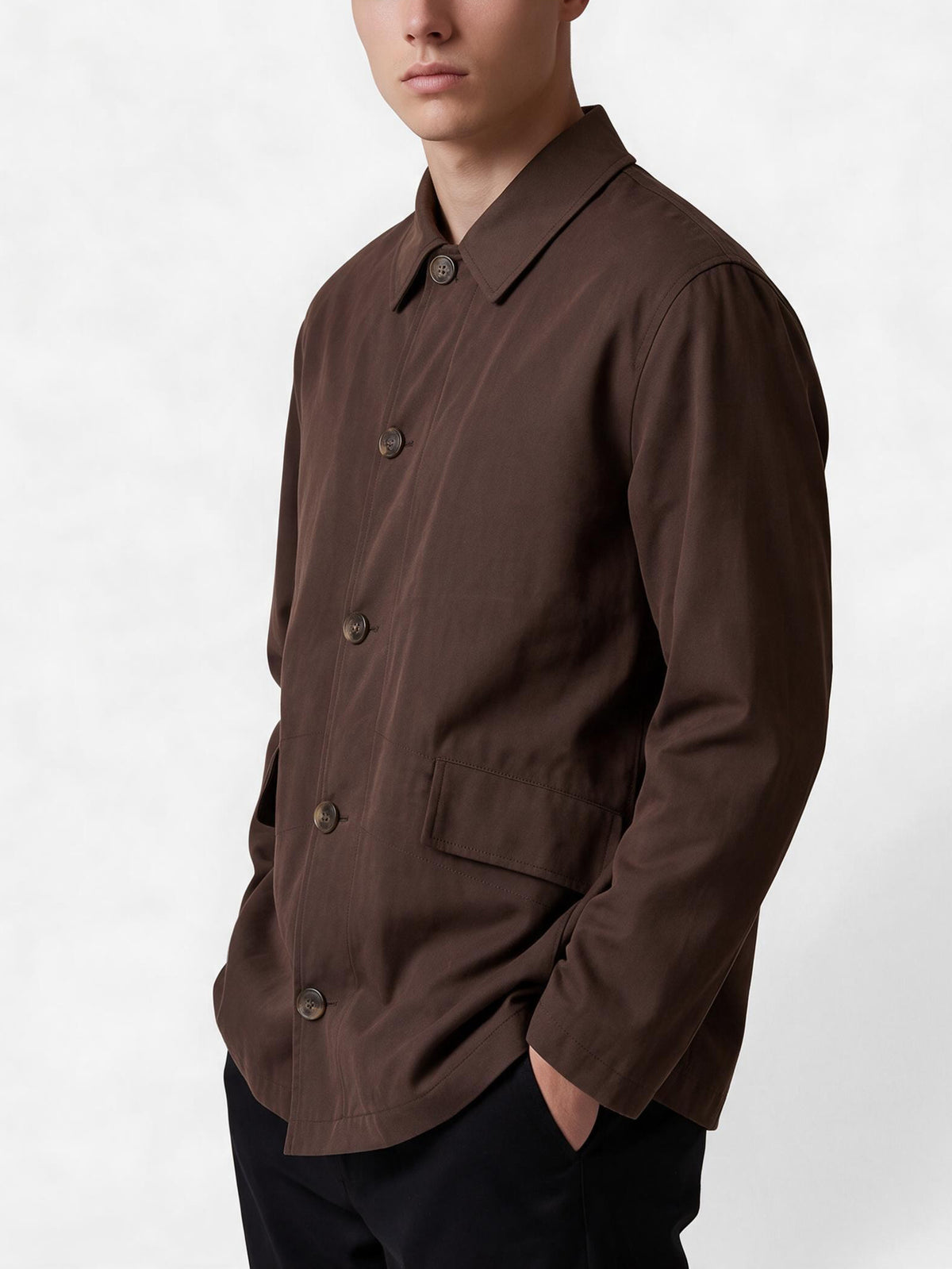 Vintage Brown Mid-Length Coat MU260921.106  Corneliani 