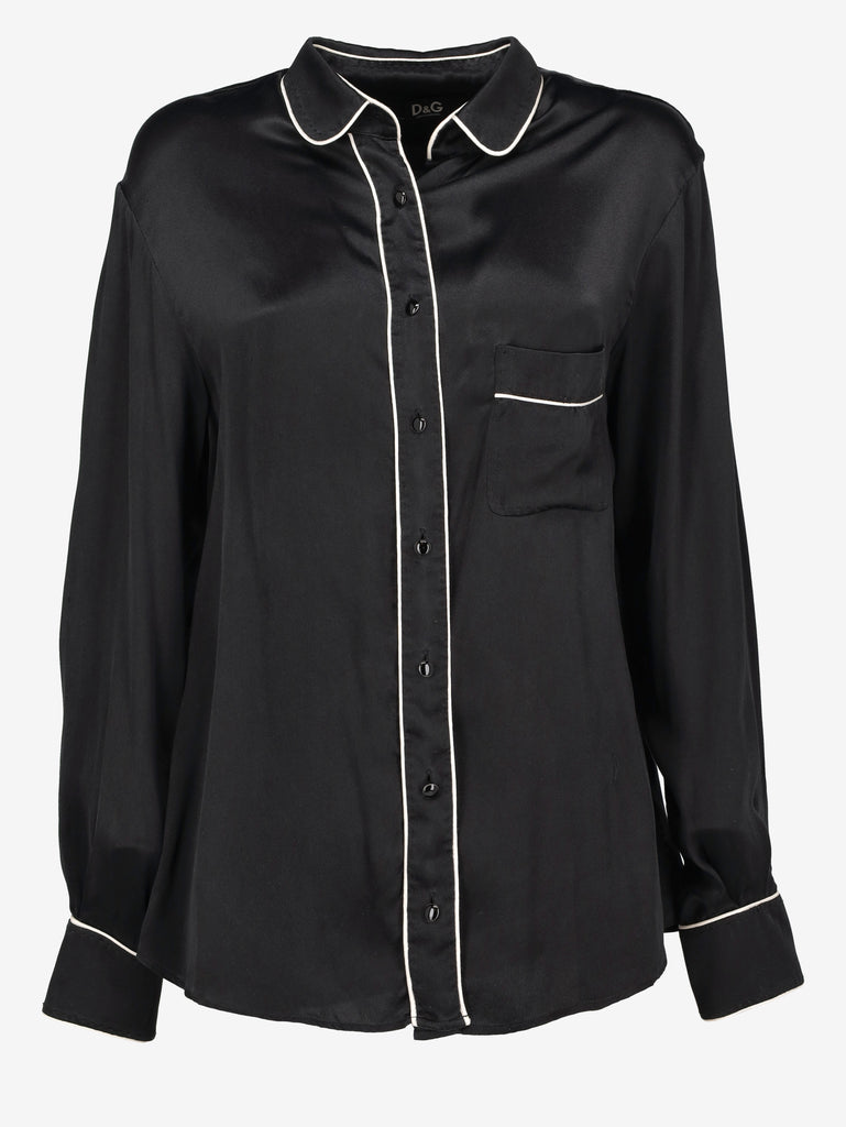 Dolce & Gabbana Western-Style Silk Shirt CVB26.47.10  Dolce & Gabbana 