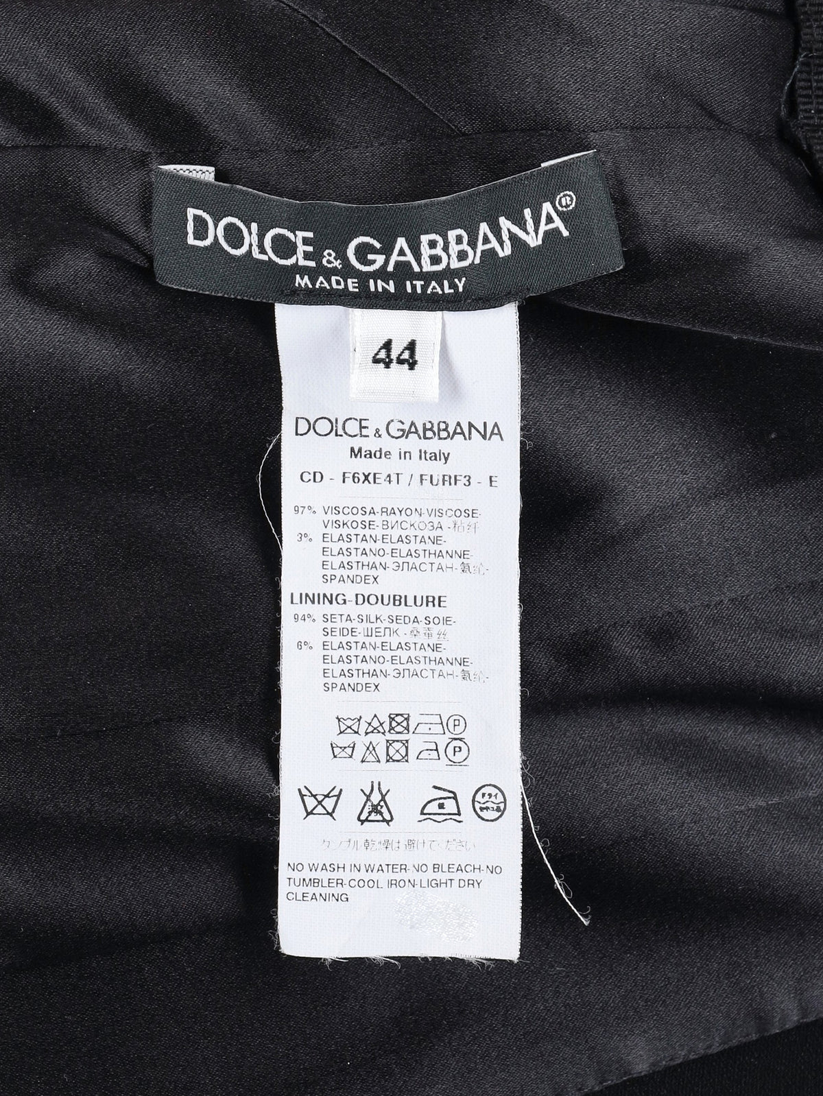 Dolce & Gabbana Black Open-Back Day Dress W2926.10  Dolce & Gabbana 