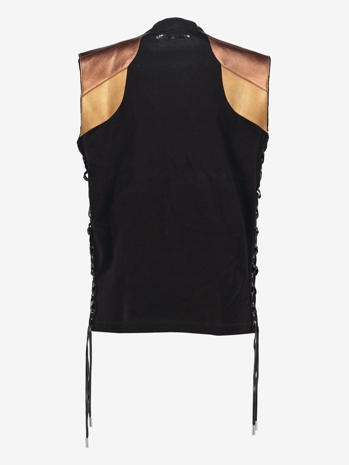 DSQUARED2 Sleeveless Mini T-Shirt with Metallic Inserts CVM26.23.141  Dsquared² 