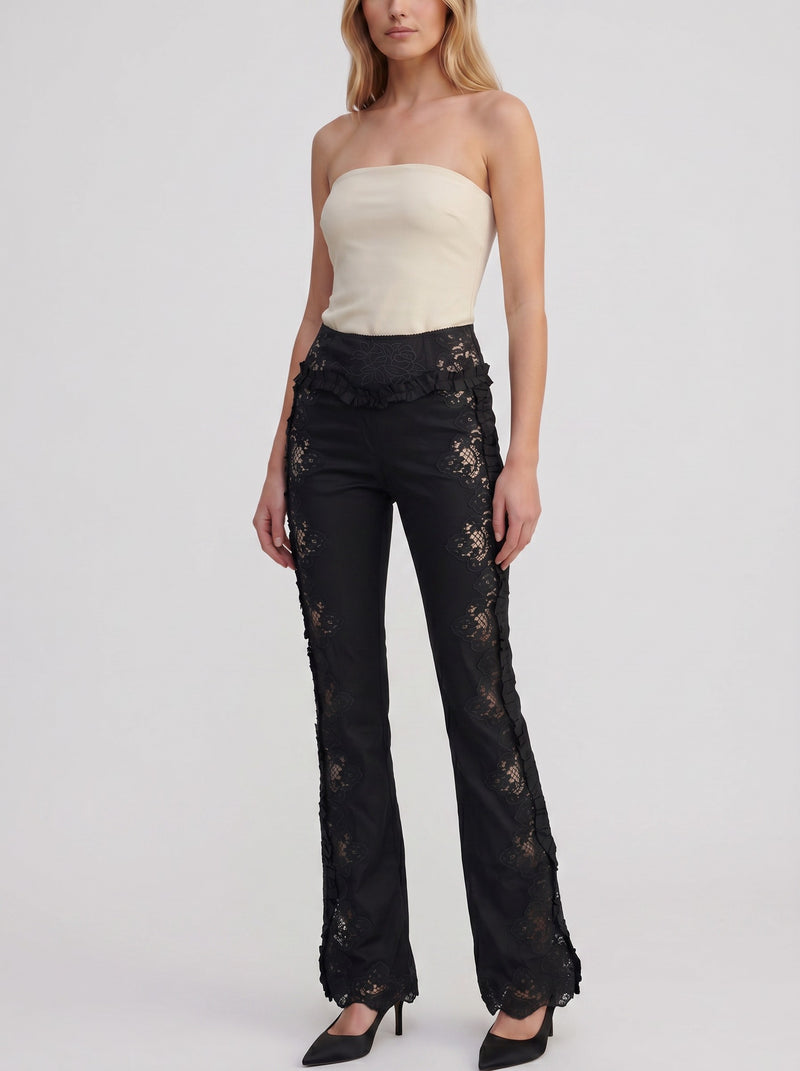DSQUARED2 Black Lace-Panel Trousers CVM26.23.210  Dsquared² 