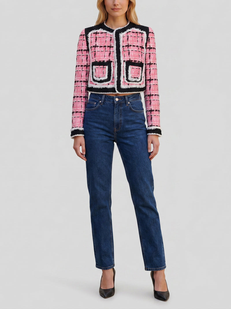Dsquared2 Bouclé Cropped Long-Sleeve Blazer CVM26.23.29  Dsquared² 