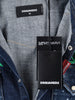 Dsquared2 Dark Ripped Metal Patch Western Denim Shirt CVM26.23.43  Dsquared² 