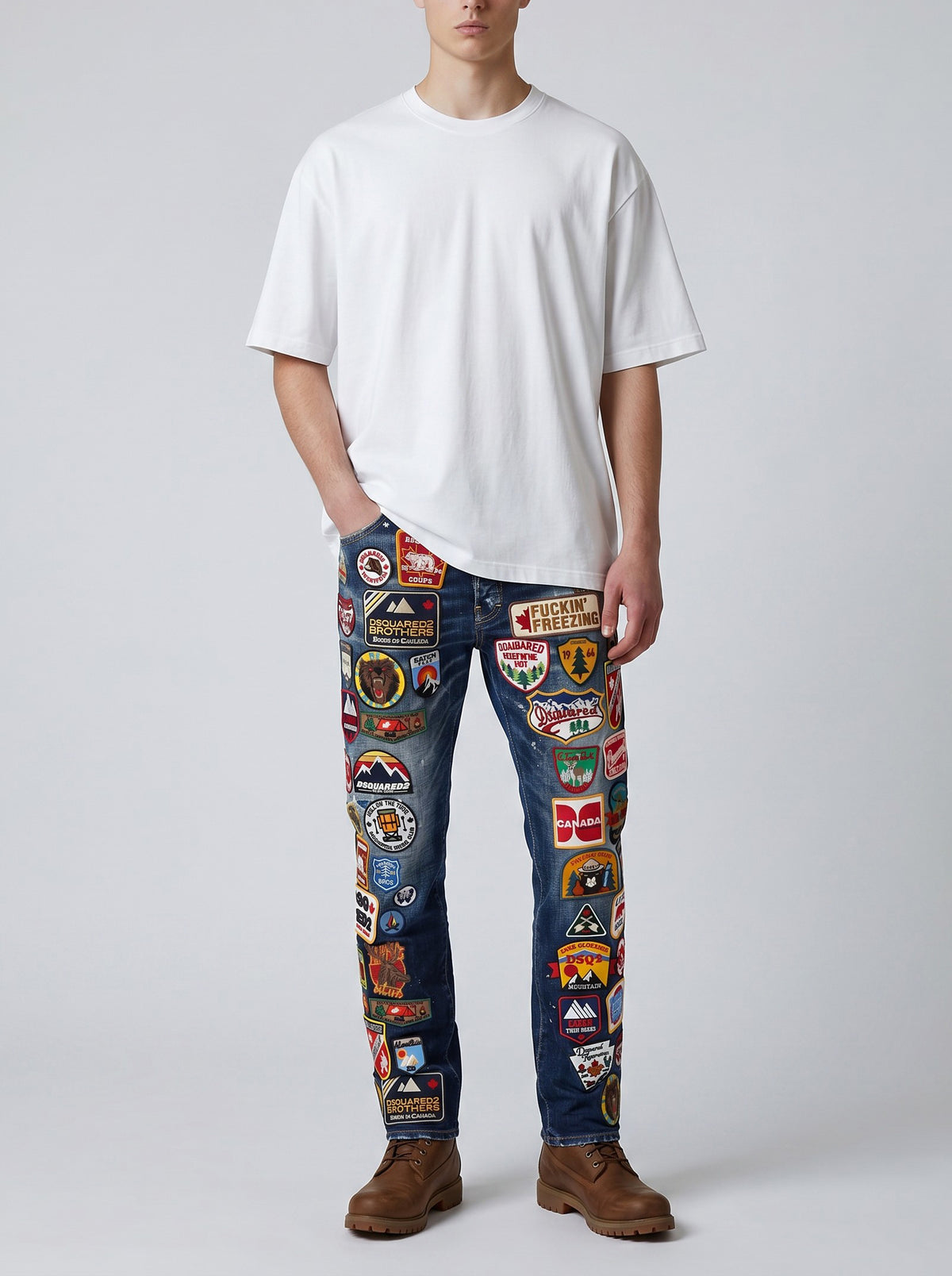 Dsquared2 Dark White Sprinkle Wash 642 Jeans CVM26.23.45  Dsquared² 