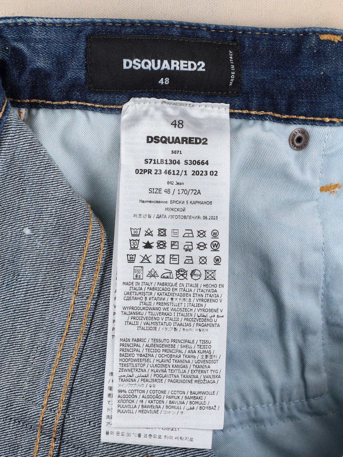 Dsquared2 Dark White Sprinkle Wash 642 Jeans CVM26.23.45  Dsquared² 