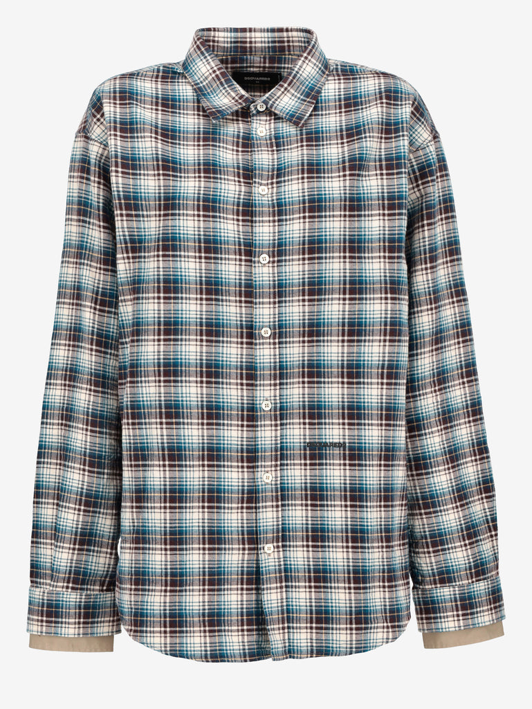 DSQUARED2 Layered Sleeves Checked Shirt CVM26.23.47  Dsquared² 