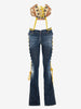 Dsquared2 Stretch Denim Hiking Trumpet Jeans CVM26.23.4  Dsquared² 