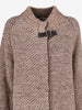 Falconeri Textured Knitted Long Coat with Buckle Detail CVM26.22.6  Falconeri 