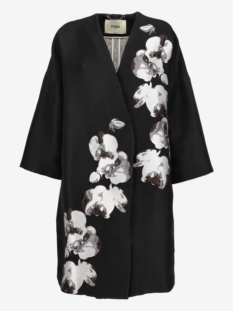 Fendi Embroidered Orchid Coat CVM26.22.18  Fendi 