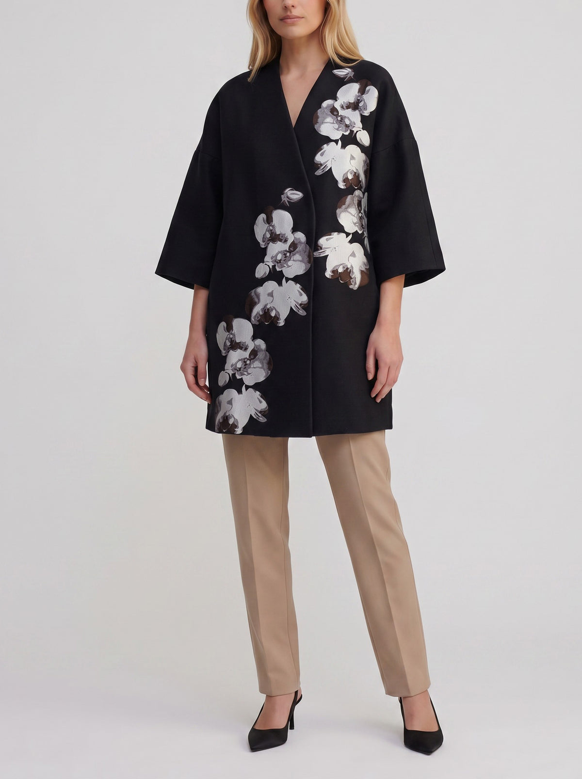 Fendi Embroidered Orchid Coat CVM26.22.18  Fendi 