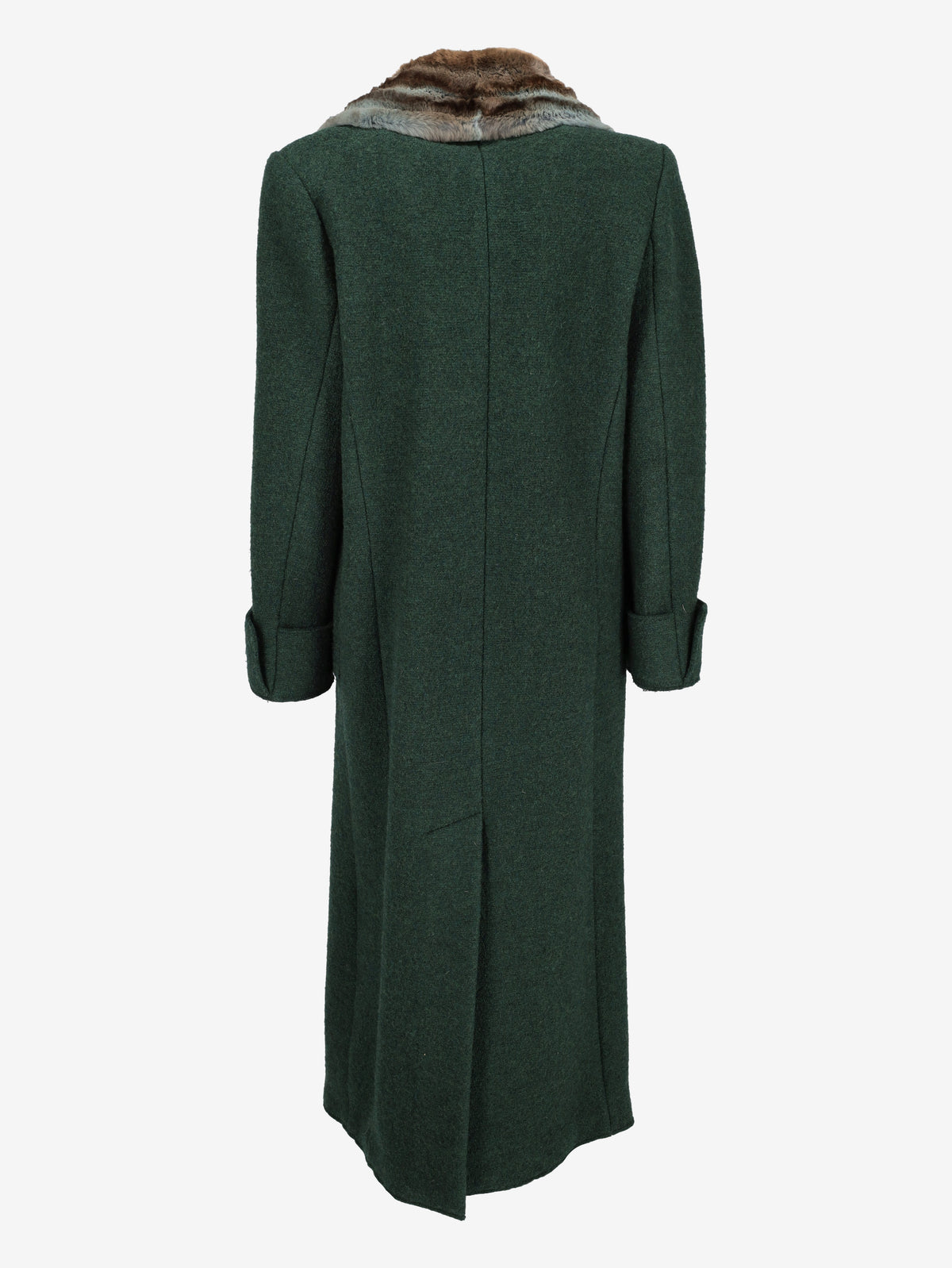 Fendi Heavy Wool Coat with Rabbit Fur Collar W27526.165  Fendi 