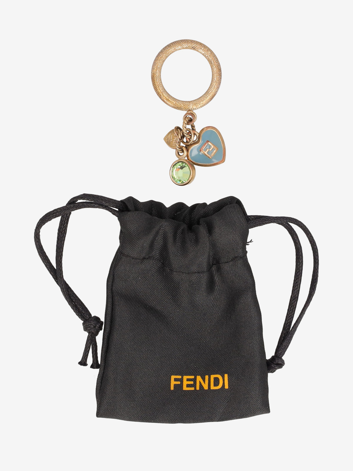 Fendi Gold-Tone Heart Charm Ring W8926.1  Fendi 